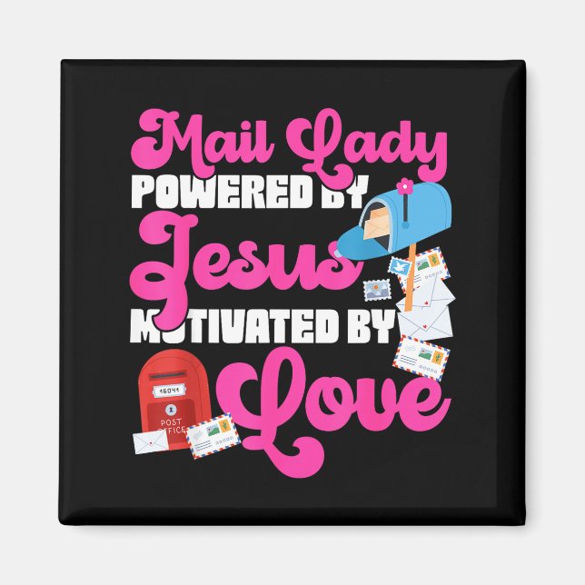 Stman Mailman Jesus Faith Christian Mail Lady Were Magnet (Framsidan)