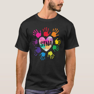 STNA Colorful Heart Händer Tie Dye T Shirt