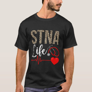 Stna Life State Testad sjukhusassistenten Leopard T Shirt