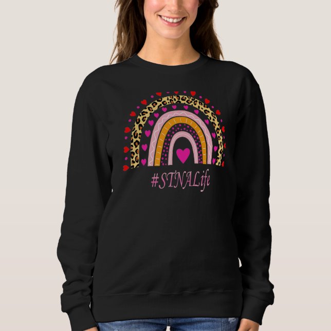 Stna Nurse Leopard Rainbow Nurses vecka T Shirt (Framsida)