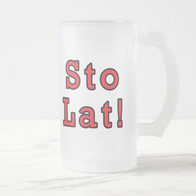 Sto Lat! Frostat Ölglas (Höger)