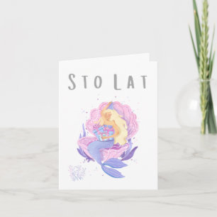 Sto lat polsk födelsedag eller namn dag kort