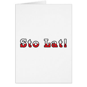 Sto Lat polska Flagga Hälsningskort