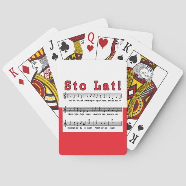 Sto Lat! Sång Casinokort (Baksidan)