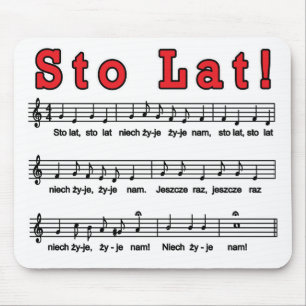 Sto Lat! Sång Mousepad Musmatta