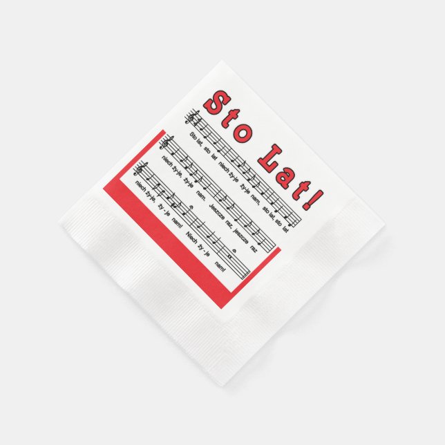 Sto Lat! Sång Pappersservett (Hörn)