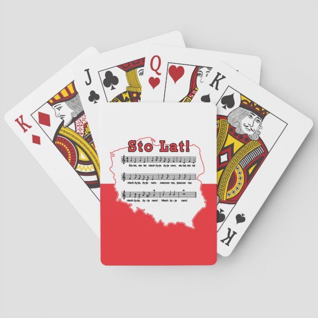 Sto Lat! Sång Polska Karta Casinokort (Baksidan)