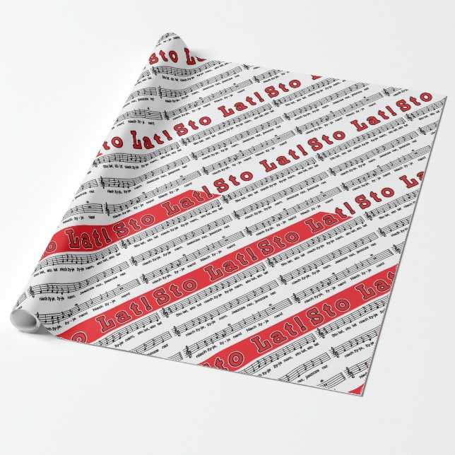 Sto Lat! Sång Presentpapper (Utrullad)