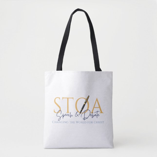 Stoa Tal & Debate Tote Bag Tygkasse (Framsida)