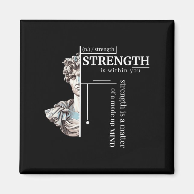 Stoc Discipline Philosophy Positive Mindset Stren Magnet (Framsidan)