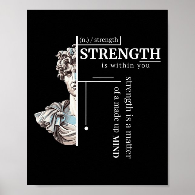 Stoc Discipline Philosophy Positive Mindset Stren Poster (Framsidan)