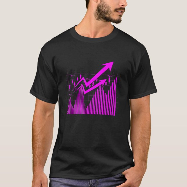 Stock Broker Hobby Trader Chart Analyst T Shirt (Framsida)