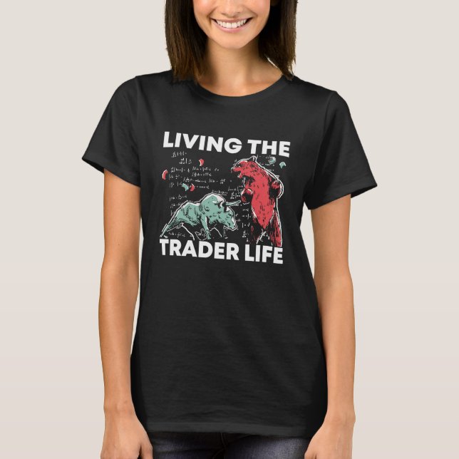 Stock Market Capitalism Day Trader Trading Capital T Shirt (Framsida)