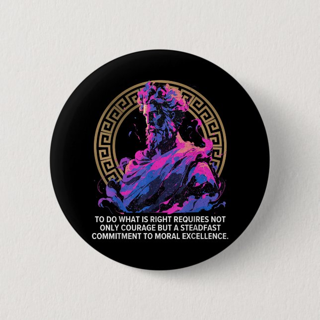 Stock Philosophy Epic Gamle Grekiska inspirationel Knapp (Framsida)