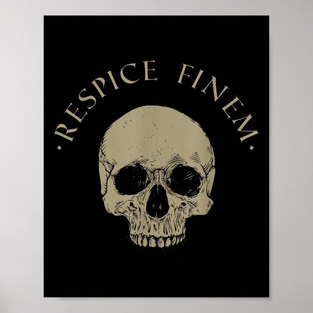 Stock Philosophy Respice Finem Skull Stoicism Quot Poster (Framsidan)