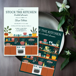 STOCK THE KITCHEN Bridal Shower Cute CUSTOM Inbjudningar
