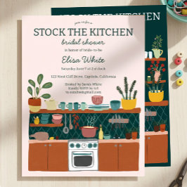 STOCK THE KITCHEN Bridal Shower Cute CUSTOM Inbjudningar