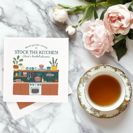 STOCK THE KITCHEN Bridal Shower Cute CUSTOM Pappersservett