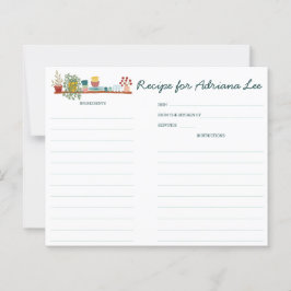 STOCK THE KITCHEN CUSTOM Bridal Shower Recipe Card