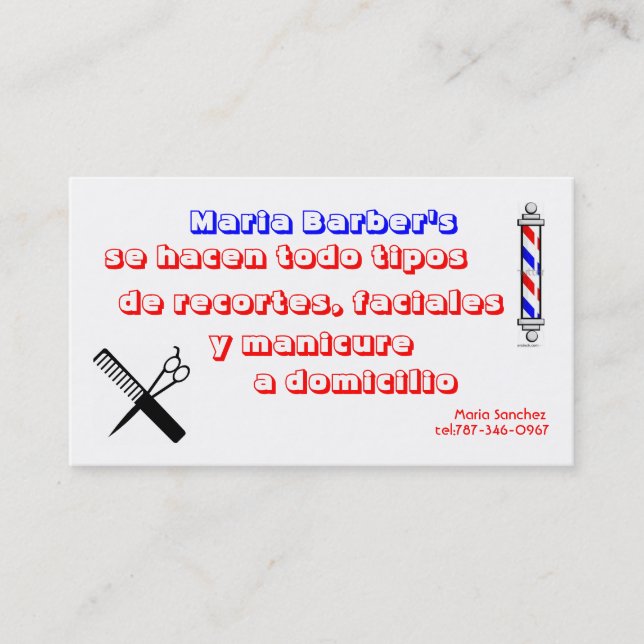 stock-vector-barber-shop-pole-32983312, barber,... visitkort (Framsida)