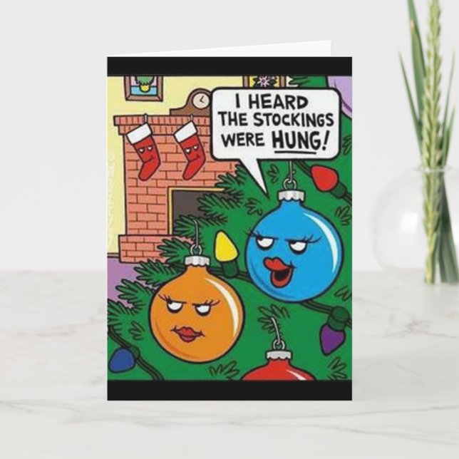 Stockar Hung Funny Greeting Card Helgkort (Framsida)