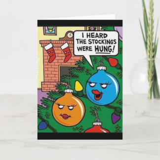 Stockar Hung Funny Greeting Card Helgkort