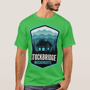 Stockbridge Massachusetts Mountain Town Cabin T Shirt