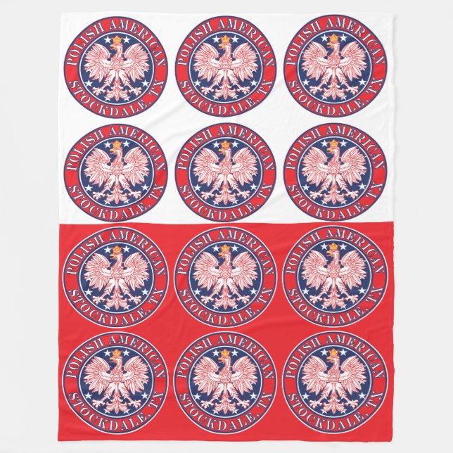 Stockdale Texas polska American Eagle Fleecefilt (Framsidan)