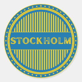 Stockholm City Pride Emblem – Swedish Identity Runt Klistermärke