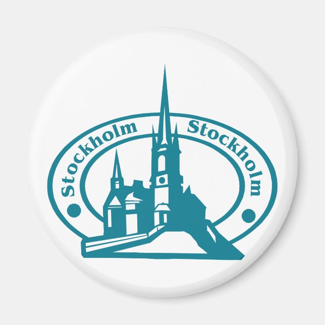 Stockholm Frimärke Magnet (Framsidan)