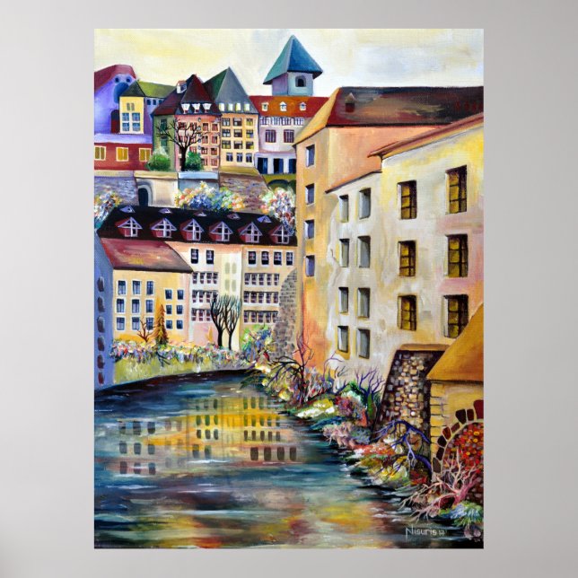 Stockholm, Gamla Stan, gammal stad Poster (Framsidan)
