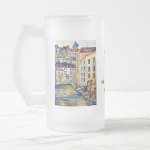 Stockholm Gamla Stan med Ordspråk Frostat Ölglas