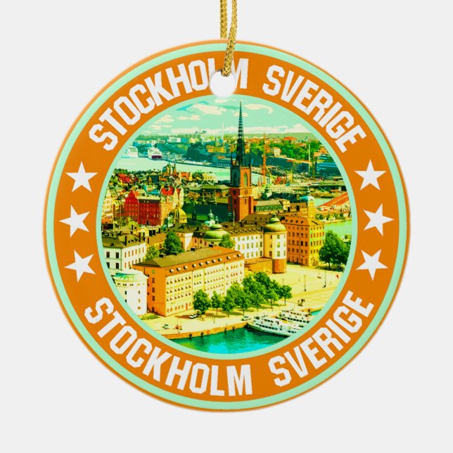Stockholm Julgransprydnad Keramik (Framsidan)