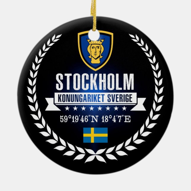 Stockholm Julgransprydnad Keramik (Baksidan)