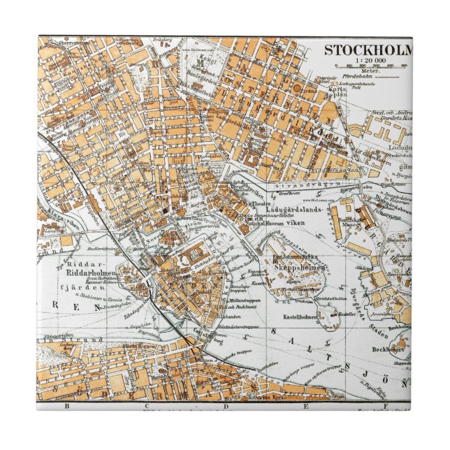 Stockholm Kakelplatta (Framsidan)