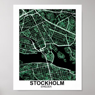 Stockholm Karta Poster