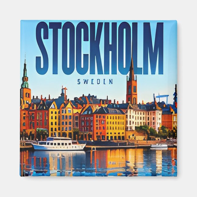 ⚓ Stockholm Modern Waterfront Stad Stil ⚓ Magnet (Framsidan)
