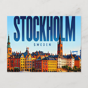 ⚓ Stockholm Modern Waterfront Stad Stil ⚓ Vykort