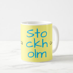 Stockholm Old City Typography Kaffemugg