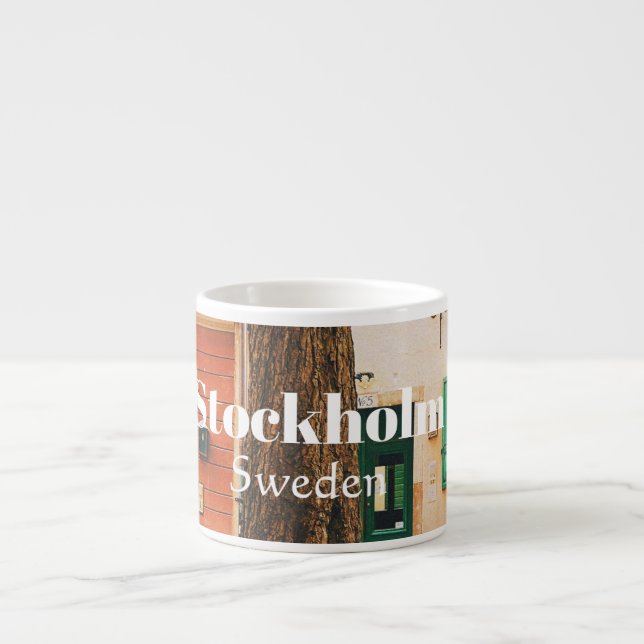 Stockholm Old Town, Gamla Stan, Sweden Souvenir Espressomugg (Framsidan)