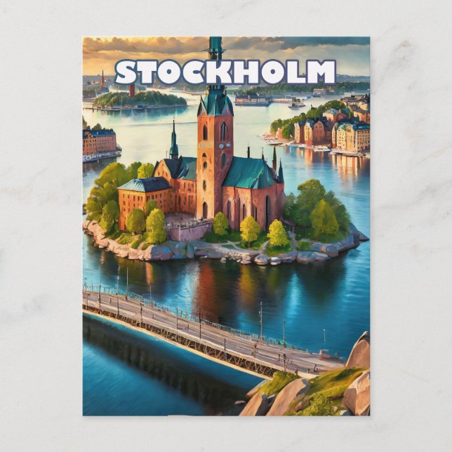 Stockholm, perle scandinave vykort (Framsida)