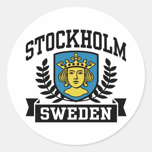 Stockholm Runt Klistermärke (Framsida)