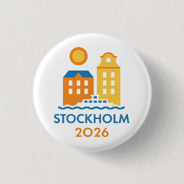 Stockholm Sverige 2026 Internationell Konvent Pin Knapp
