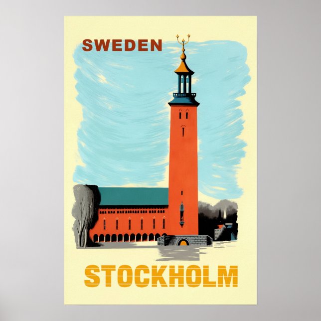Stockholm, Sverige Affisch (Framsidan)