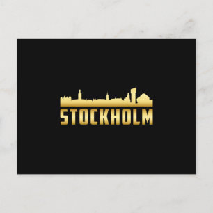 Stockholm Sverige City Skyline Cityscape Funny Gif Vykort