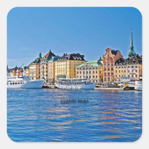Stockholm, Sverige Fyrkantigt Klistermärke