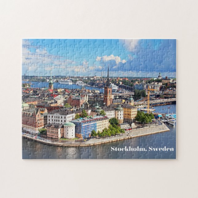 Stockholm, Sverige Gamla historiska Byggnad Pussel (Horisontell)