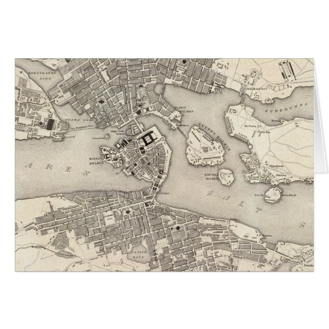 Stockholm, Sverige Hälsningskort (Framsidan Horizontal)