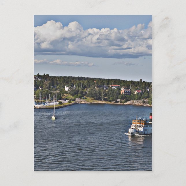 Stockholm Sverige Hamn Vykort (Framsida)