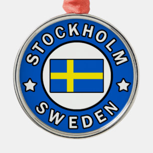 Stockholm sverige julgransprydnad metall